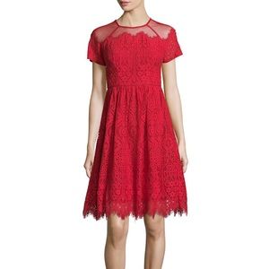 Maggy London red lace dress.